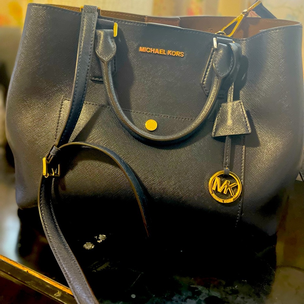 MK blue tote bag